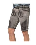 Regensburg Ironfog Gray Lederhosen with Castle Embroidery - Image 4