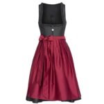 Wolfratshausen – Garnet Rose Dirndl with Heart Charm Bodice