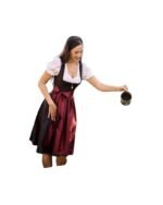 Wolfratshausen – Garnet Rose Dirndl with Heart Charm Bodice - Image 3