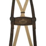 Traditional Dark Brown Suede Lederhosen Suspenders