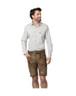 Regensburg Forest Brown Suede Lederhosen with Bavarian Embroidery
