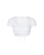 Short Sleeve Cotton Dirndl Blouse- Blouse Selma