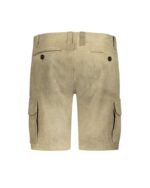 Sandstein Beige Cargo Lederhosen – Light Suede Utility Shorts - Image 3