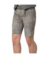 Augsburg Fog – Light Grey Traditional Lederhosen with Floral Embroidery - Image 4