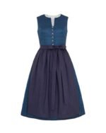 Schladming – Twilight Blue Dirndl with Antique Pewter Buttons