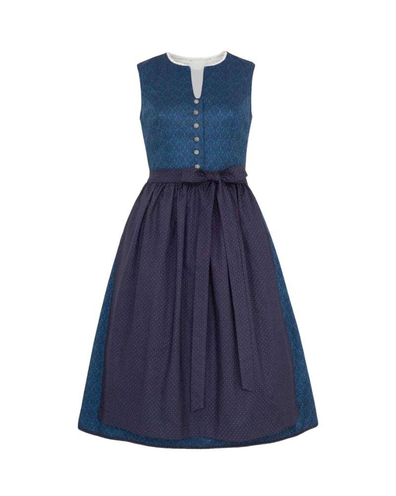 Schladming – Twilight Blue Dirndl with Antique Pewter Buttons