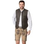 Mittenwald Fawn Brown Lederhosen – Bavarian Suede