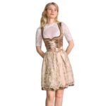 Mocha Dirndl with Blush Lace Apron