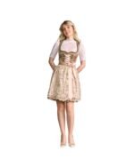 Mocha Dirndl with Blush Lace Apron & Satin Bow - Image 3
