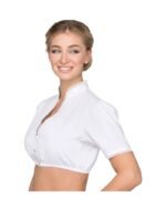 Hannelore – Pure White Button-Front Dirndl Blouse - Image 5