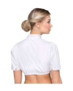 Hannelore – Pure White Button-Front Dirndl Blouse - Image 4