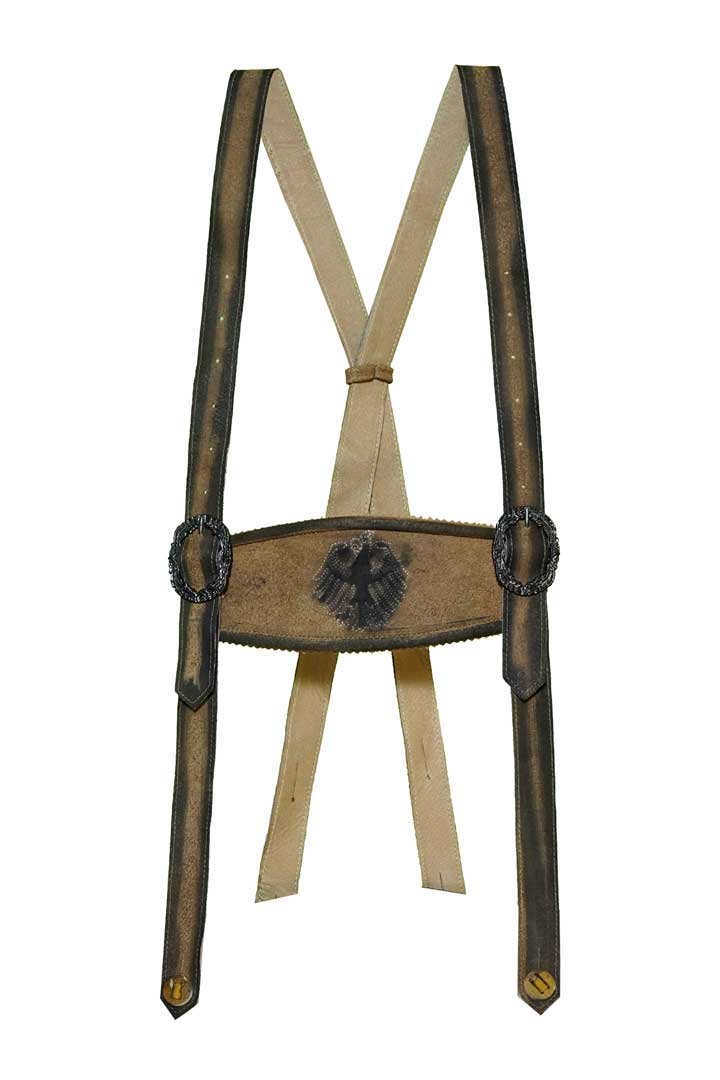 Umber-Brown-Bavarian-Lederhosen-Suspenders-1.jpg Matthias – Umber Brown Bavarian Leather Suspender - Image 1
