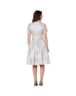 Berching – Glacier Blue Velvet Dirndl with Almond Lace Apron - Image 6