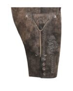 Vespucci Rustic Brown Goat Suede Bavarian Lederhosen - Image 2