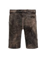Vespucci Rustic Brown Goat Suede Bavarian Lederhosen - Image 3