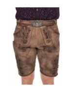 Bamberg Tobacco Brown Traditional Suede Lederhosen - Image 2