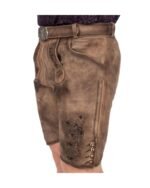 Bamberg Tobacco Brown Traditional Suede Lederhosen - Image 3