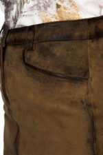 Anneliese – Rustic Oak Fade Women Lederhosen Skirt - Image 3