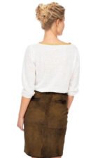 Anneliese – Rustic Oak Fade Women Lederhosen Skirt - Image 5
