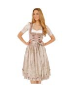 Isolde – Dusty Rose & Champagne Embroidered Lace Dirndl