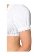 Liora – Frost White Puff-Sleeve Dirndl Blouse for Oktoberfest Outfits - Image 4