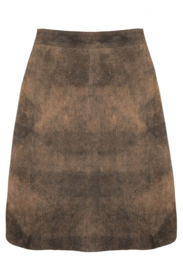 Helene – Mocha Suede Trachten Skirt | German Attire