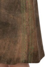 Helene – Mocha Suede Leather Trachten Skirt - Image 3