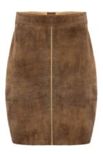 Clara – Salzburg Almond Suede Trachten Skirt