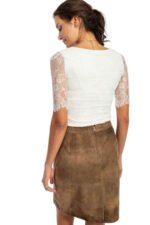 Clara – Salzburg Almond Suede Trachten Skirt - Image 5
