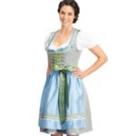 Laufen – Mist Blue & Sage Green Midi Dirndl